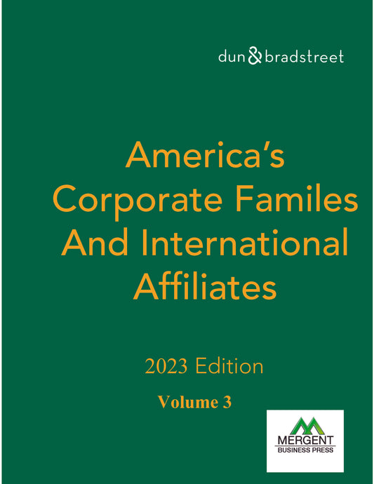 America's Corporate Families & International Affiliates (Vol 3)